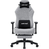 Anda Seat Luna Pro Large Gaming Chair with Footrest - Grey Fabric